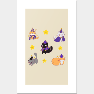 Cute Cat wizards pack Posters and Art